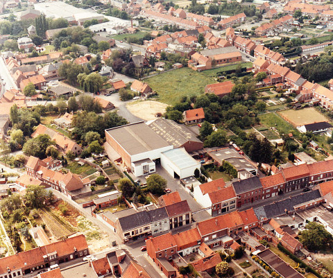 Luchtfoto Roeselarestraat (tot 1992)